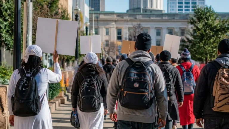 Des leaders haïtiens marchent 40 milles de Springfield à Columbus pour demander la fin des bracelets électroniques