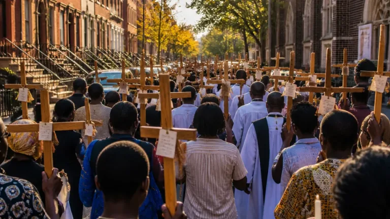 Des fidèles de Brooklyn prient et défilent pour les Haïtiens après la fin du TPS