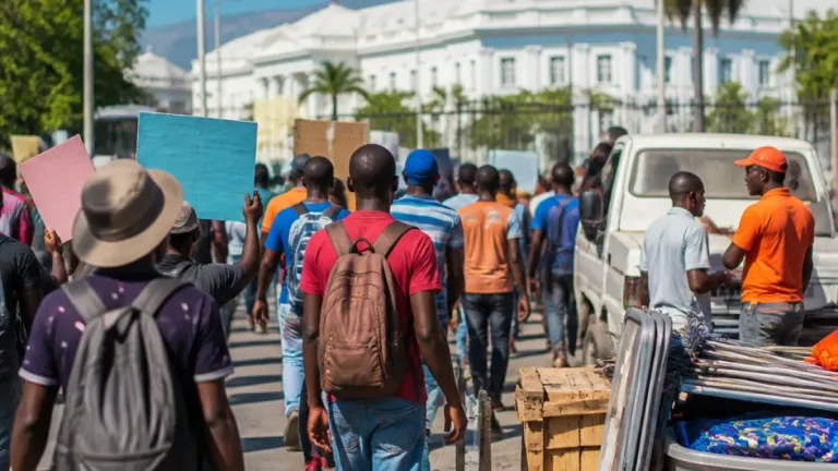 Des commerçants informels manifestent à Port‑au‑Prince pour obtenir réparation et soutien de l’État