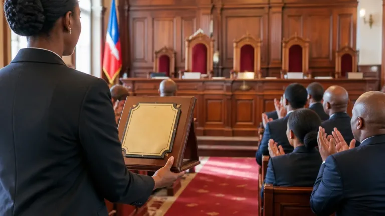 La Cour de cassation remet une plaque d’honneur à son directeur administratif après cinq ans de service