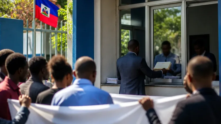 Michel Martelly dépose sa candidature présidentielle au BED de l’Ouest, entouré de partisans